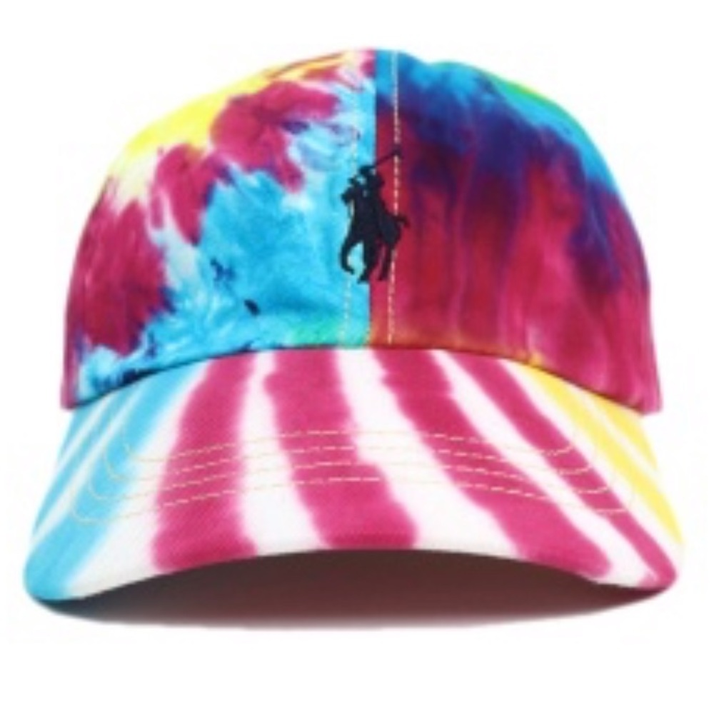 NEW POLO rainbow tie dye baseball cap hat ralph - Picture 15 of 16